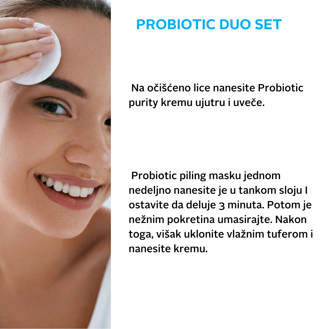 PROBIOTIC PURITY DUO SET za negu lica-krema & 3 u 1 enzimska piling maska